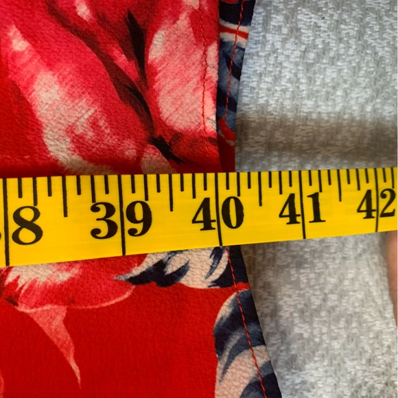 CITY CHIC Women's Plus Size Red Faux Wrap Short Sleeve Dress XXL (24) #509 - Picture 6 of 9